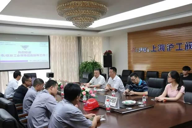 上海市總工會領導及專家指導我司職業(yè)衛(wèi)生安全防護工作(圖1)